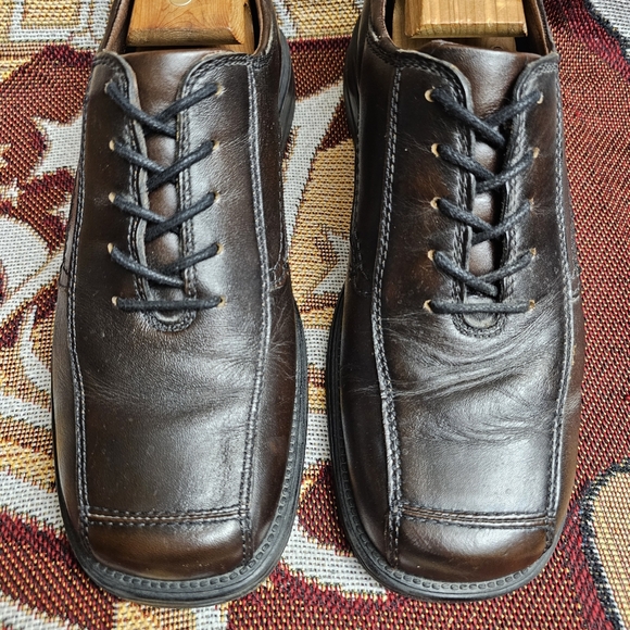 GBX Agent Mens 9 M Oxford Comfort Shoes Brown Low Top Lace Up Square Toe Leather main image 13